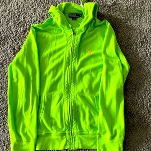 Polo sweater for big boy size L  light green